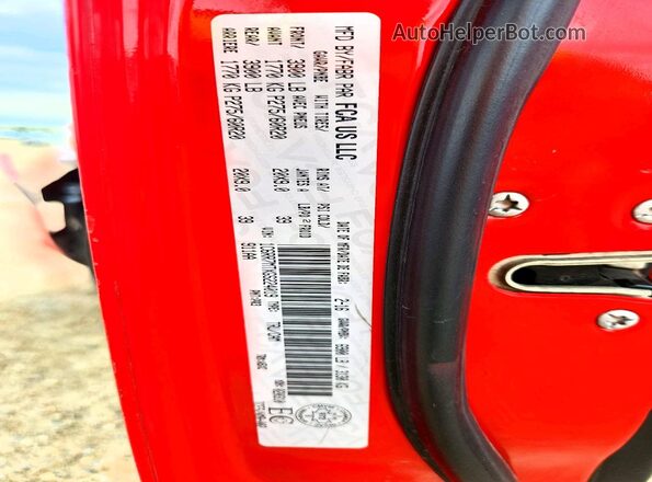 1C6RR7MTXGS224019 2016 RAM 1500 Красный Вид наклейки с VIN-кодом