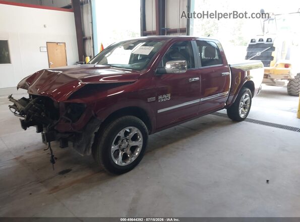 1C6RR7NT0JS187181 2018 RAM 1500 Maroon Առջևի ձախ երեք քառորդ տեսարան