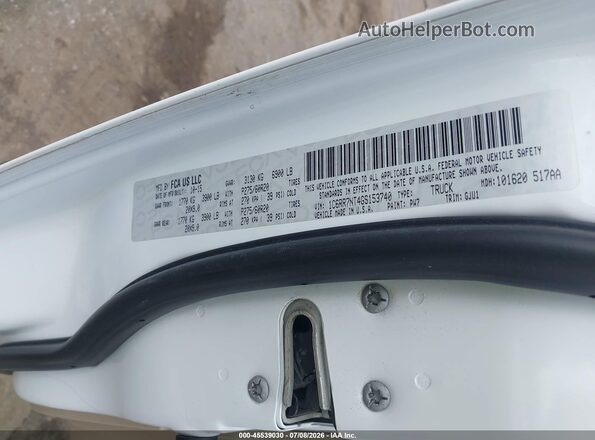 1C6RR7NT4GS153740 2016 RAM 1500 Белый Вид подкапотного пространства
