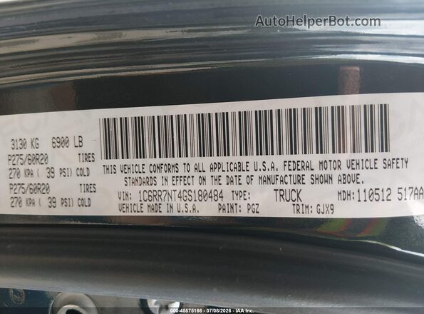 1C6RR7NT4GS180484 2016 RAM 1500 Black Շարժիչի բաժամունքի տեսք