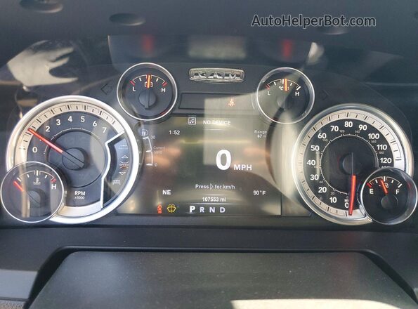 1C6RR7NT4HS707313 2017 RAM 1500 Charcoal ხელსაწყოთა პანელის ხედი