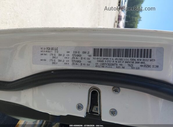 1C6RR7NT8GS380770 2016 RAM 1500 White Շարժիչի բաժամունքի տեսք