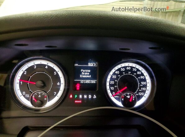 1C6RR7ST6NS232425 2022 RAM 1500 White Вид щитка приладів