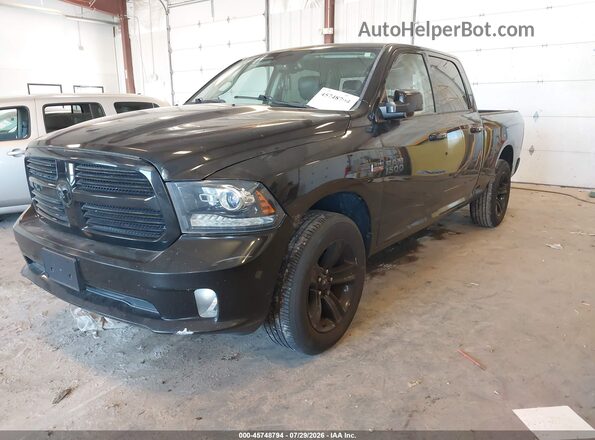 1C6RR7UT9GS154626 2016 RAM 1500 Black წინა მარცხენა ხედი სამი მეოთხედიდან