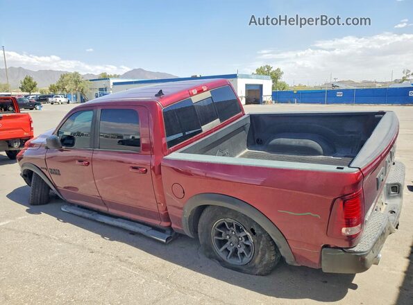 1C6RR7YT2JS197299 2018 RAM 1500 Burgundy Rear left