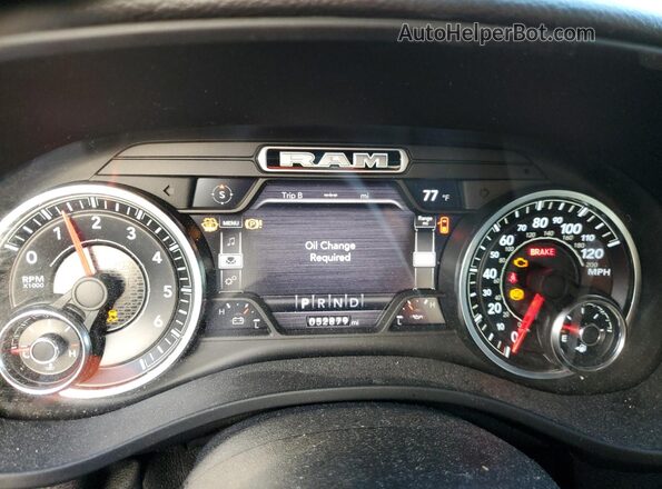 1C6RREBG0MN748879 2021 RAM 1500 Gray Вид щитка приладів