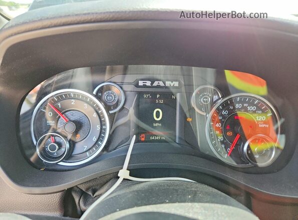 1C6RREFT1MN708446 2021 RAM 1500 Black Вид щитка приладів