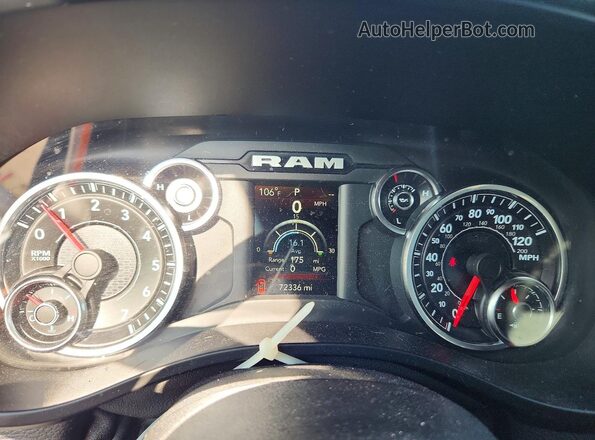 1C6RREFT5MN769265 2021 RAM 1500 Blue ხელსაწყოთა პანელის ხედი