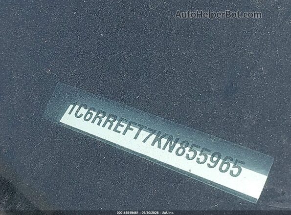 1C6RREFT7KN855965 2019 RAM 1500 Черный 