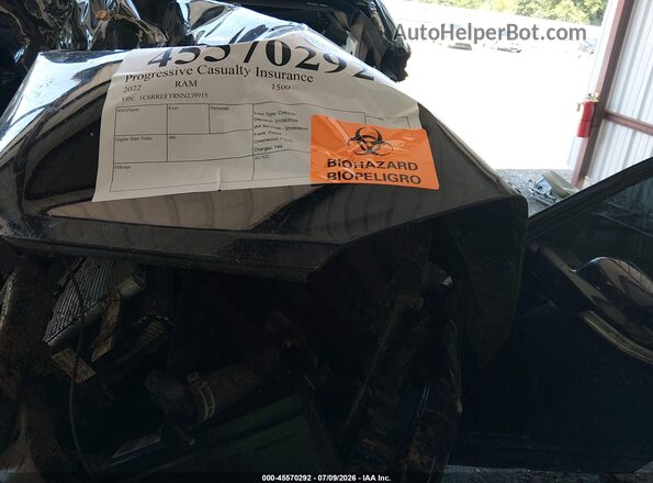 1C6RREFT8NN259915 2022 RAM 1500 Black Widok naklejki z numerem VIN