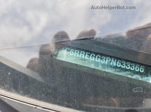 1C6RREGG3PN633366 2023 RAM 1500 White VIN sticker view