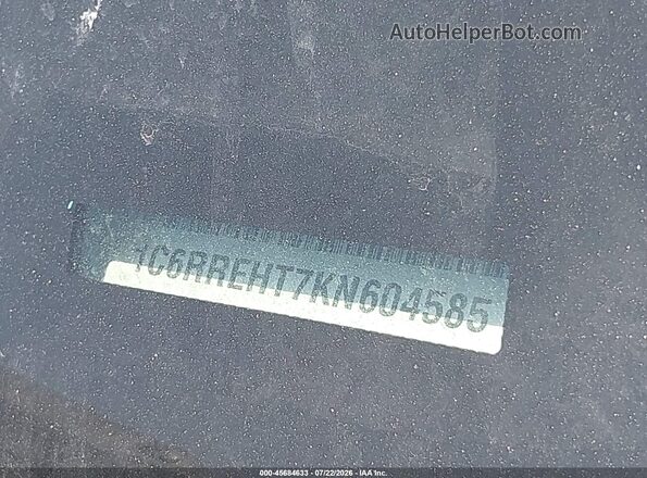 1C6RREHT7KN604585 2019 RAM 1500 Gray 