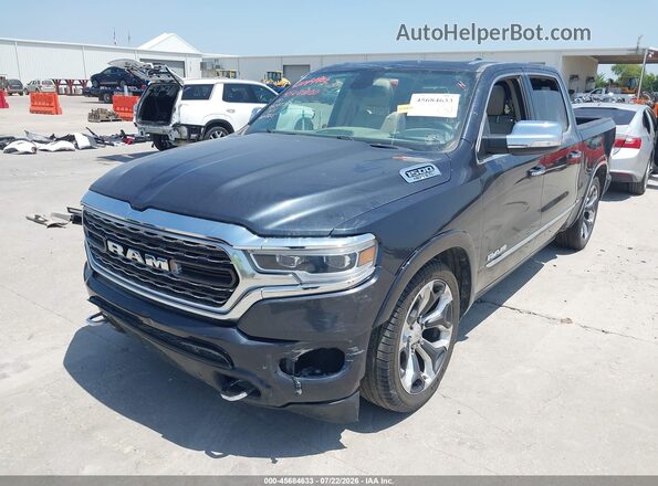1C6RREHT7KN604585 2019 RAM 1500 Gray Առջևի ձախ երեք քառորդ տեսարան