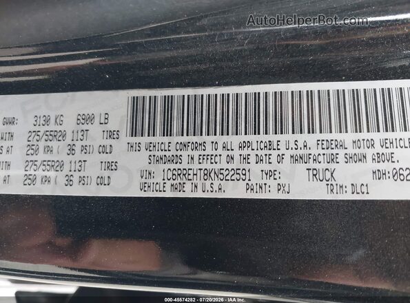 1C6RREHT8KN522591 2019 RAM 1500 Black Вид підкапотного простору