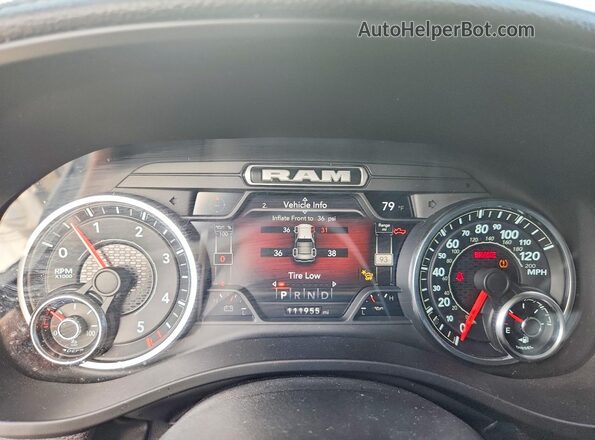 1C6RREJM0NN464161 2022 RAM 1500 White Widok zestawu wskaźników