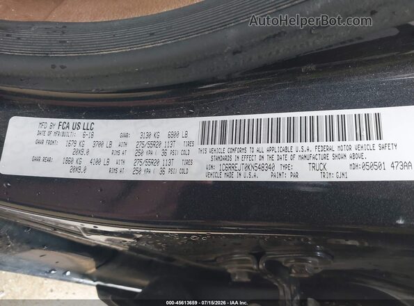 1C6RREJT0KN548340 2019 RAM 1500 Серый Вид подкапотного пространства