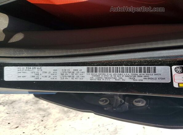 1C6RRELT8KN527183 2019 RAM 1500 Black Շարժիչի բաժամունքի տեսք