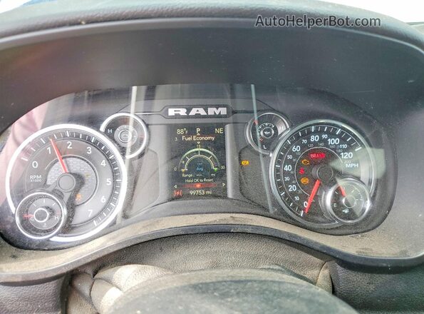 1C6RRFFG1MN505078 2021 RAM 1500 Blue ხელსაწყოთა პანელის ხედი