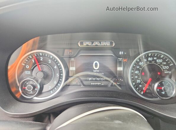 1C6RRFFG6MN588295 2021 RAM 1500 Silver Vista del cuadro de instrumentos