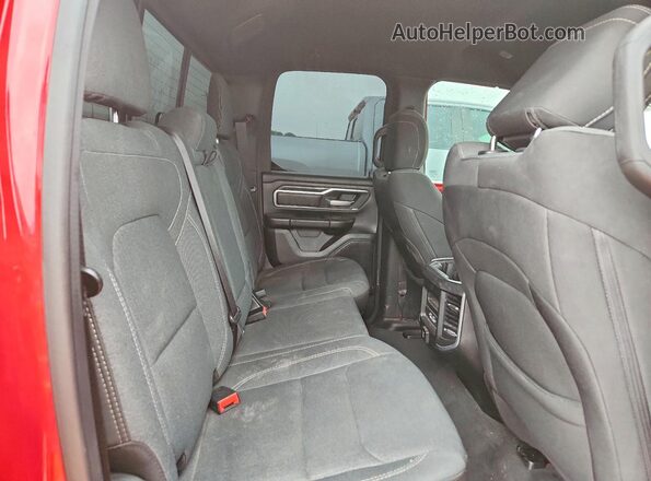 1C6SRFBT4MN757900 2021 RAM 1500 Red Rear seats view