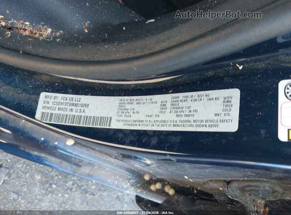 1C6SRFBT6MN519269 2021 RAM 1500 Blue Շարժիչի բաժամունքի տեսք