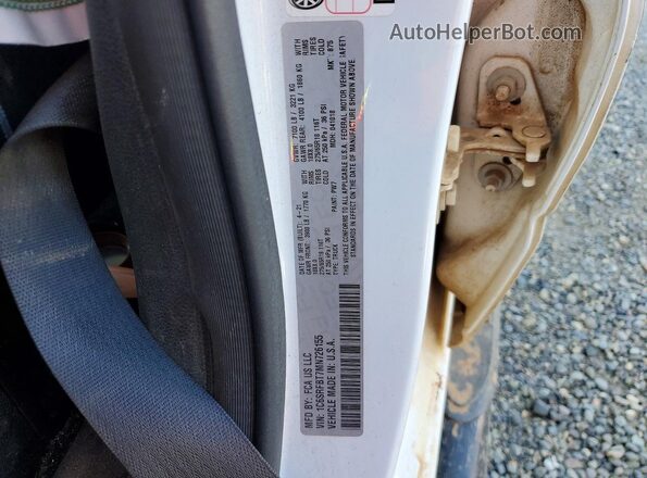 1C6SRFBT7MN726155 2021 RAM 1500 White VIN კოდის სტიკერის ხედი