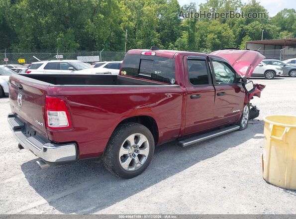 1C6SRFBT7PN556366 2023 RAM 1500 Бордовый Задняя правая четверть