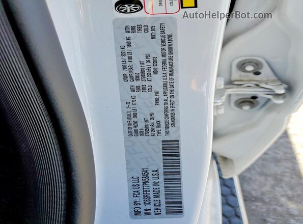 1C6SRFBT7PN584541 2023 RAM 1500 White VIN კოდის სტიკერის ხედი