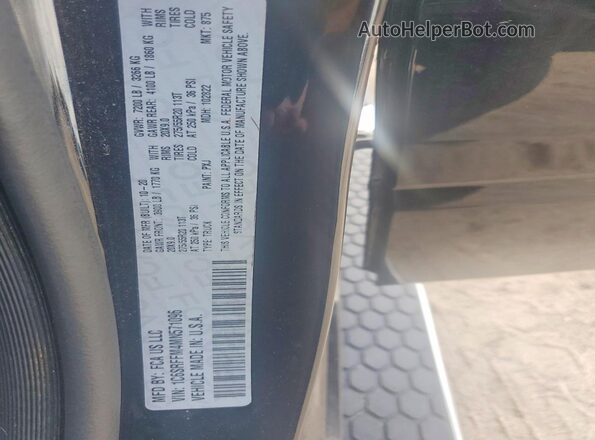 1C6SRFFM4MN571096 2021 RAM 1500 Black VIN კოდის სტიკერის ხედი