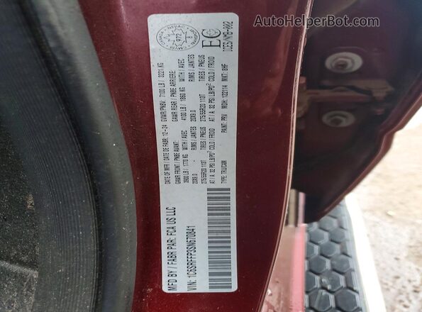 1C6SRFFP3SN670841 2025 RAM 1500 Red Widok naklejki z numerem VIN