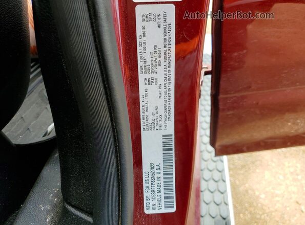 1C6SRFFP8SN527822 2025 RAM 1500 Maroon Vista del compartimento del motor