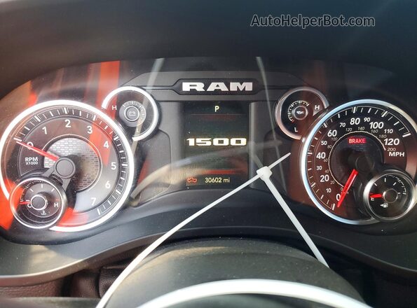 1C6SRFFT0NN137797 2022 RAM 1500 Black Вид щитка приладів