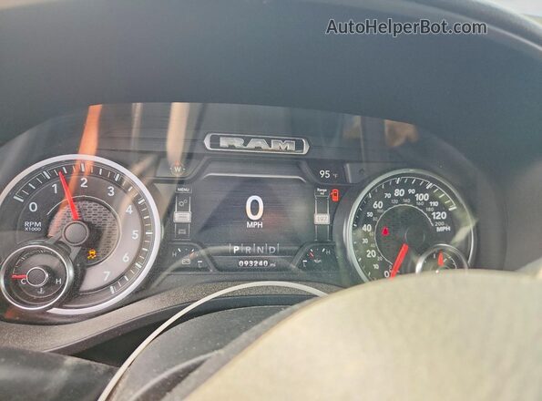 1C6SRFFT1KN872932 2019 RAM 1500 Blue Widok zestawu wskaźników