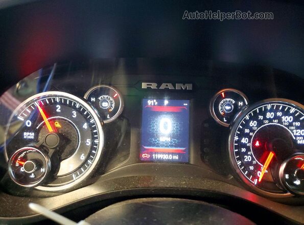 1C6SRFFT2KN606321 2019 RAM RAM Blue Instrument cluster view