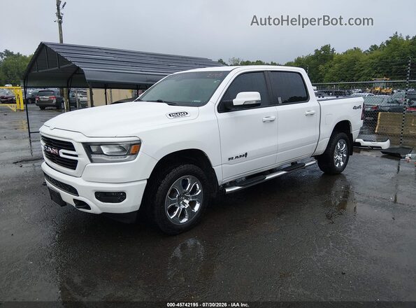 1C6SRFFT2KN657849 2019 RAM 1500 White წინა მარცხენა ხედი სამი მეოთხედიდან