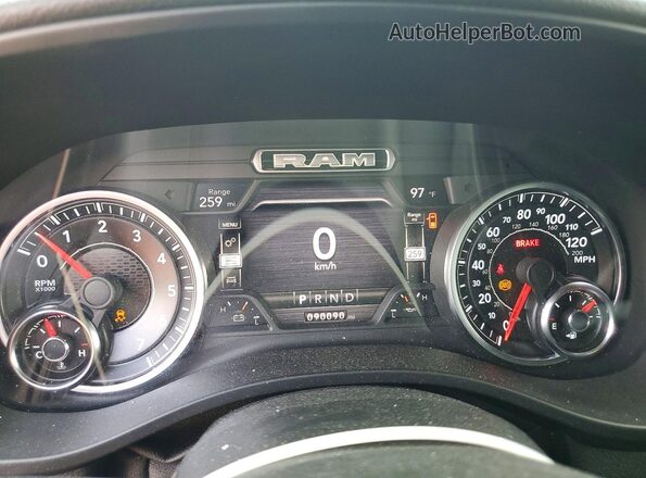 1C6SRFFT2LN105236 2020 RAM 1500 Black ხელსაწყოთა პანელის ხედი