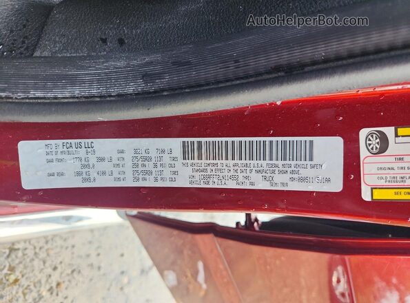 1C6SRFFT2LN114552 2020 RAM 1500 Burgundy Engine compartment view