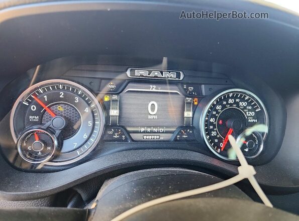 1C6SRFFT6KN899088 2019 RAM 1500 Black Вид щитка приладів