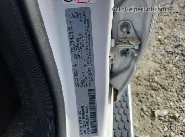 1C6SRFFT6MN720535 2021 RAM 1500 White Vista de la etiqueta del VIN