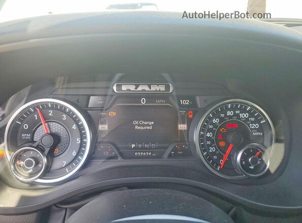 1C6SRFFT6PN691896 2023 RAM 1500 White Вид щитка приладів