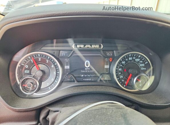 1C6SRFFT7KN849672 2019 RAM 1500 Charcoal ხელსაწყოთა პანელის ხედი