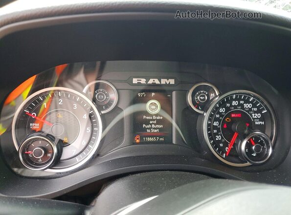 1C6SRFFT8LN382957 2020 RAM 1500 Серый Вид щитка приборов