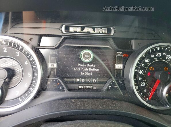 1C6SRFFT8MN607718 2021 RAM 1500 Gray ხელსაწყოთა პანელის ხედი