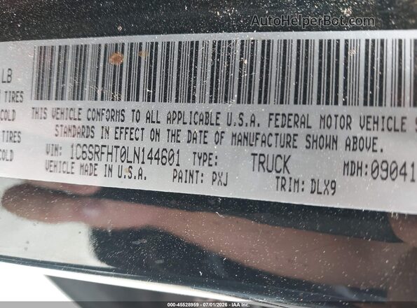 1C6SRFHT0LN144601 2020 RAM 1500 Черный Вид подкапотного пространства