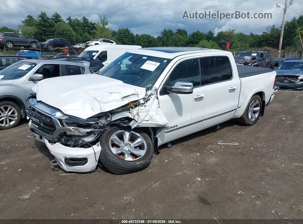 1C6SRFHT1KN874323 2019 RAM 1500 White Առջևի ձախ երեք քառորդ տեսարան