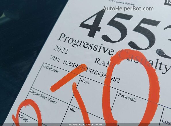 1C6SRFHT4NN366982 2022 RAM 1500 Black Widok komory silnika