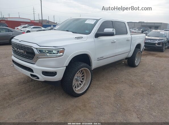 1C6SRFHT5KN783054 2019 RAM 1500 White Առջևի ձախ երեք քառորդ տեսարան