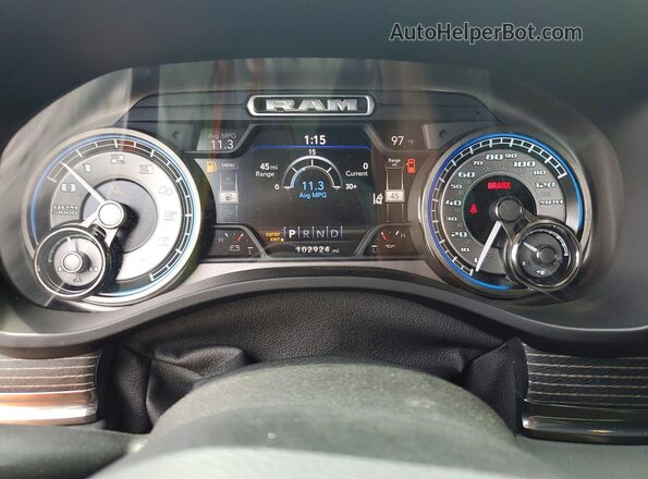 1C6SRFHT7KN903257 2019 RAM 1500 Black Սարքավորումների վահանակի տեսք