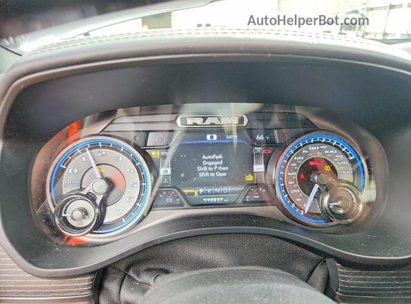 1C6SRFHT8KN595595 2019 RAM 1500 Gray Вид щитка приладів
