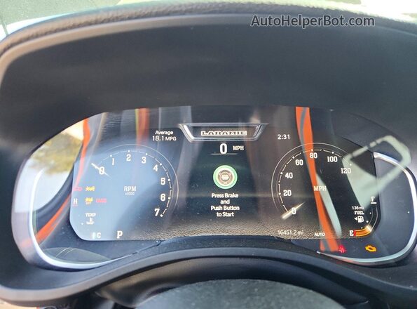 1C6SRFJP2TN196356 2026 RAM 1500 Green Instrument cluster view